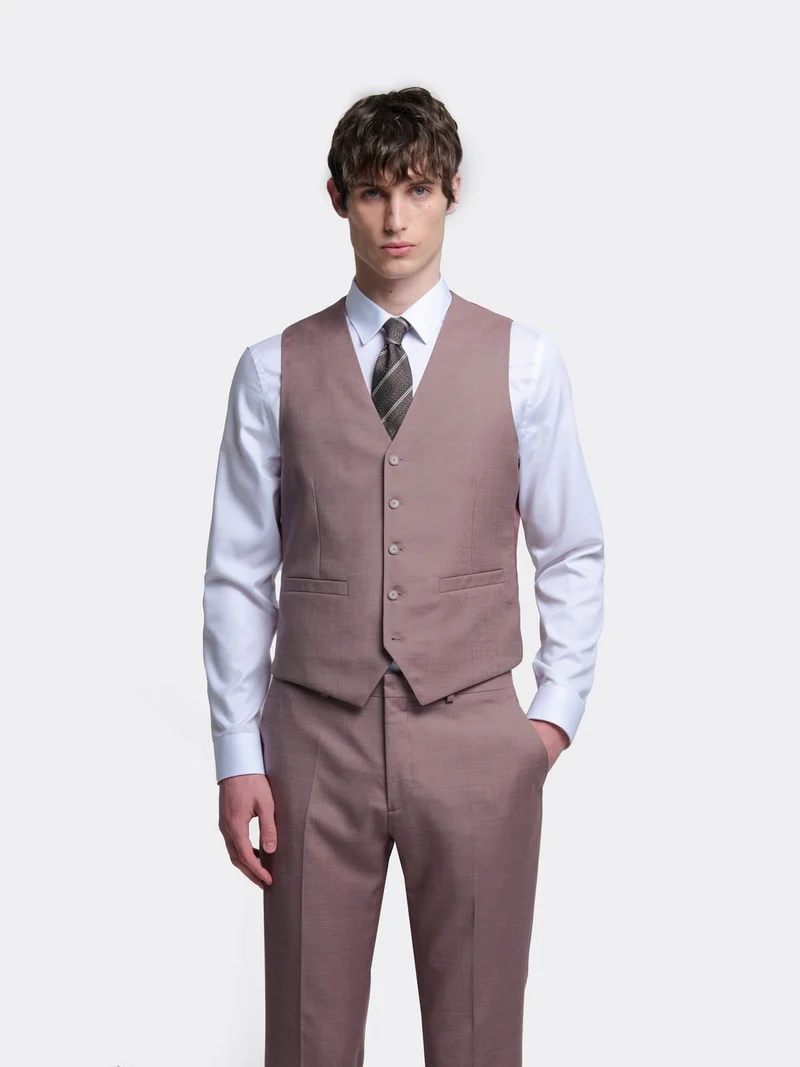 Gilet de costume bistretch chiné