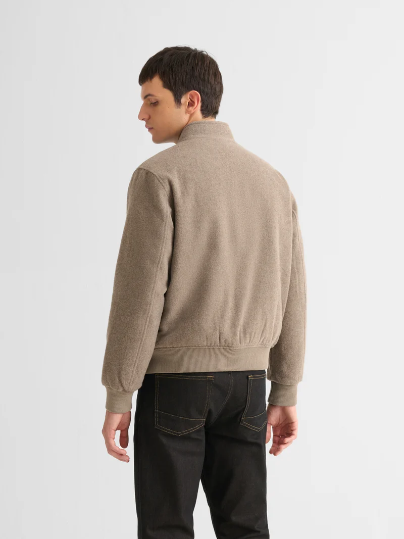 Blouson zippé esprit laine bouillie