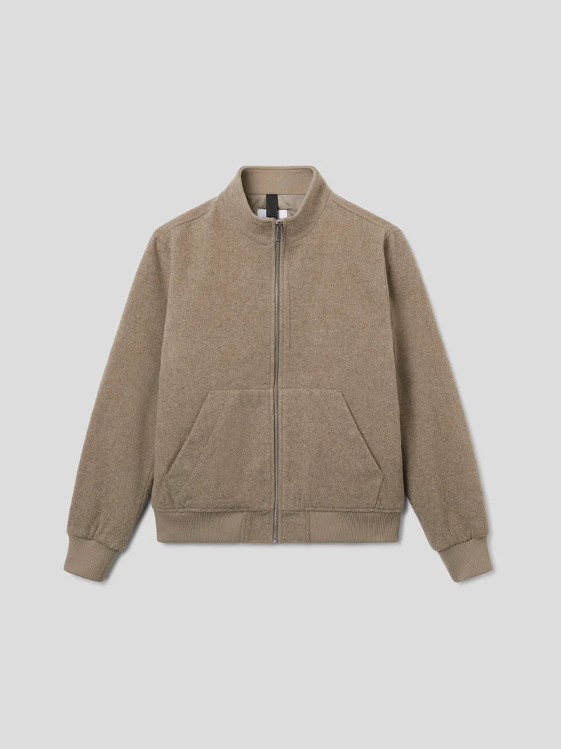 Blouson zippé esprit laine bouillie