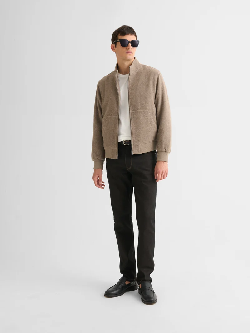 Blouson zippé esprit laine bouillie