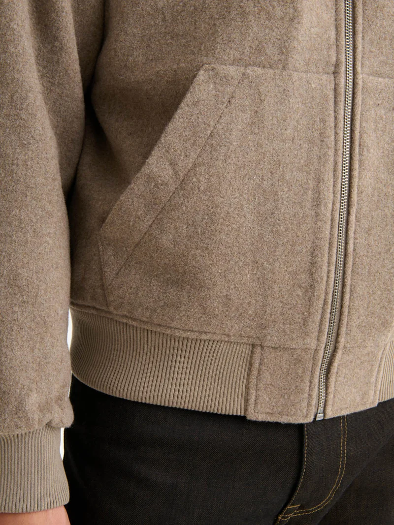Blouson zippé esprit laine bouillie