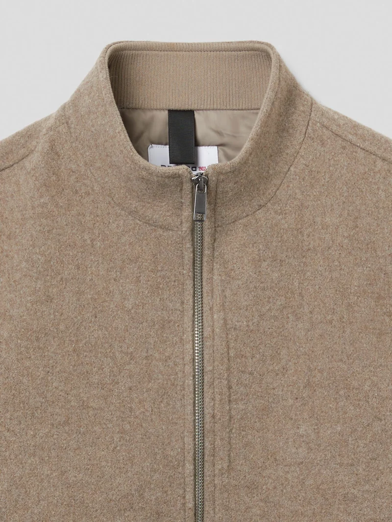 Blouson zippé esprit laine bouillie
