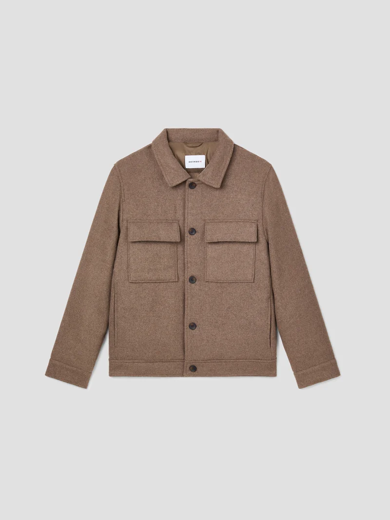 Veste casual doublée col chemise