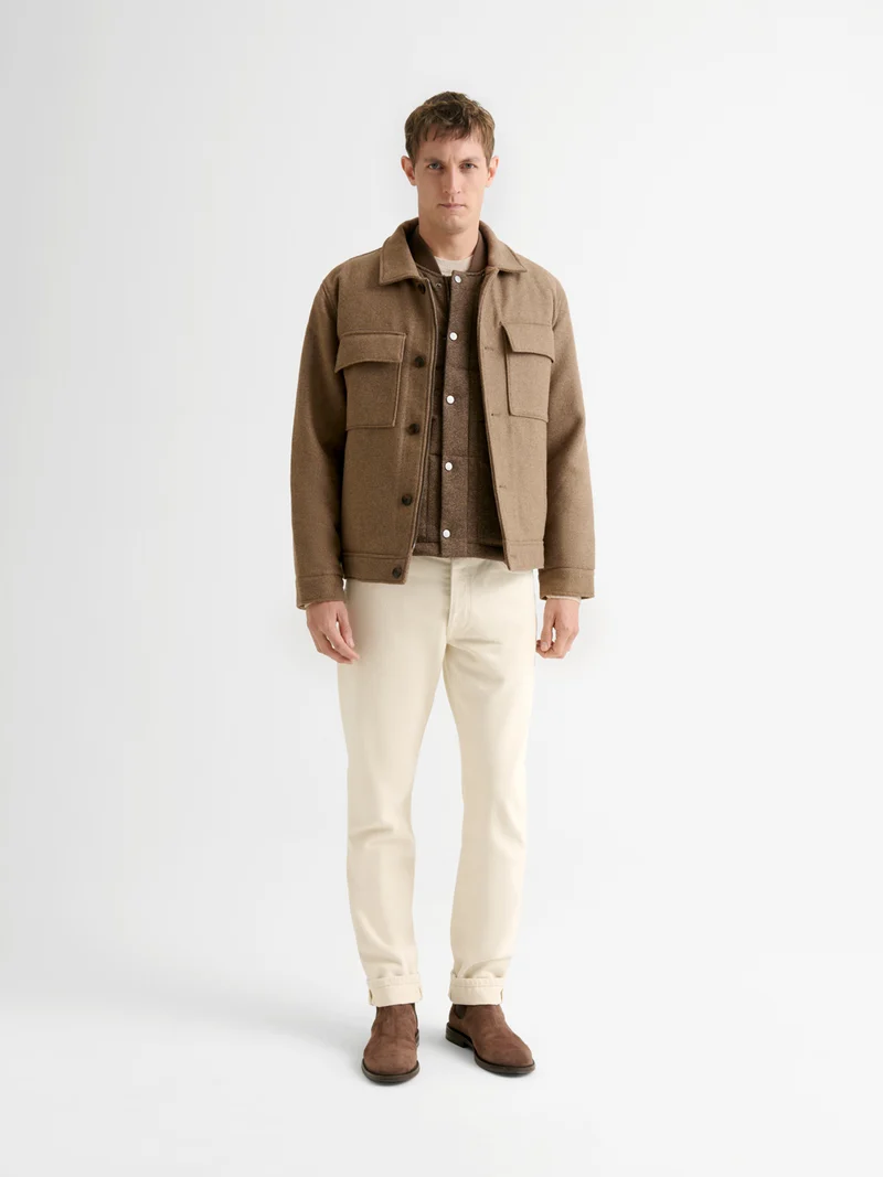 Veste casual doublée col chemise