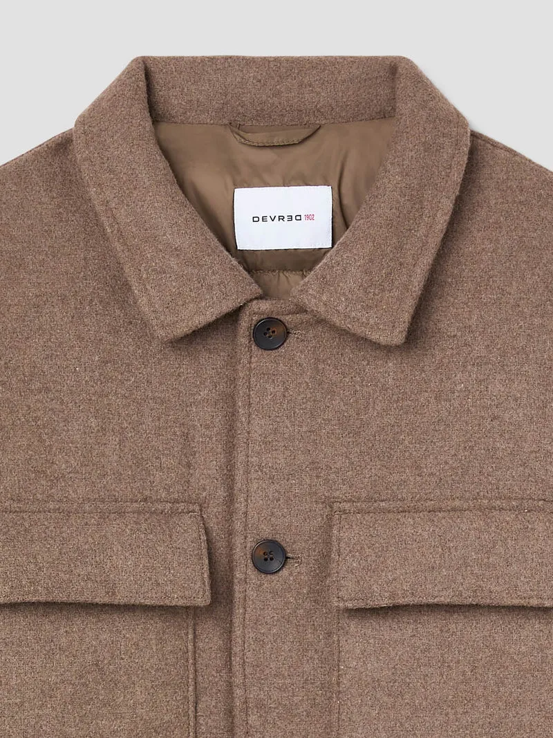 Veste casual doublée col chemise