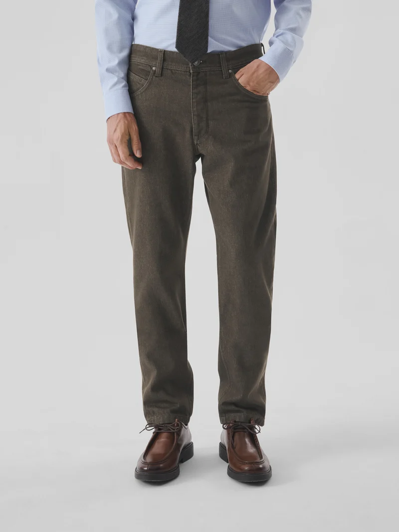 Jean couleur regular en coton