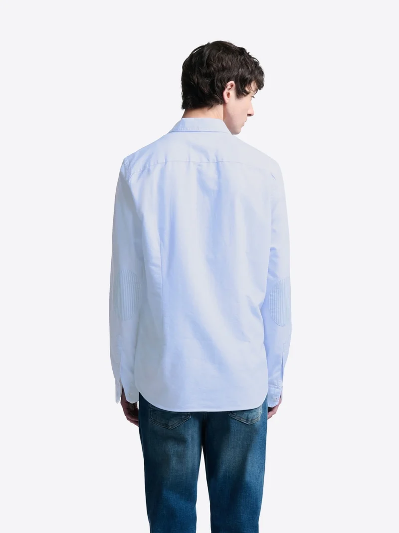 Chemise slim en coton bio unie