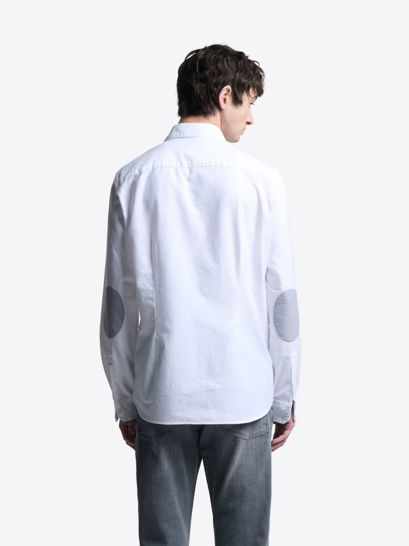 Chemise slim en coton bio unie