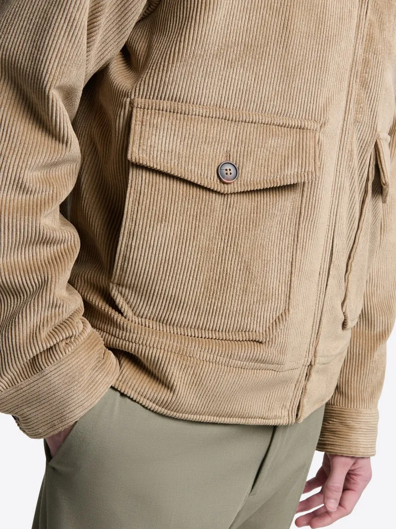 Blouson en velours col sherpa