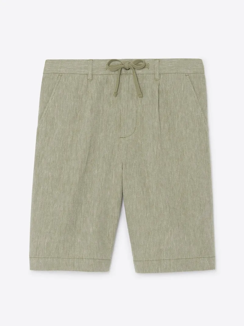 Bermuda slim taille semi-élastiquée