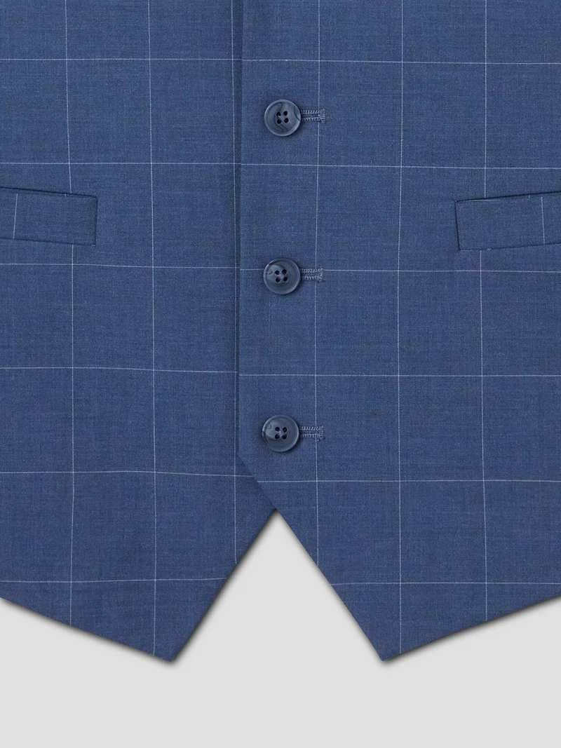 Gilet de costume bistretch à carreaux