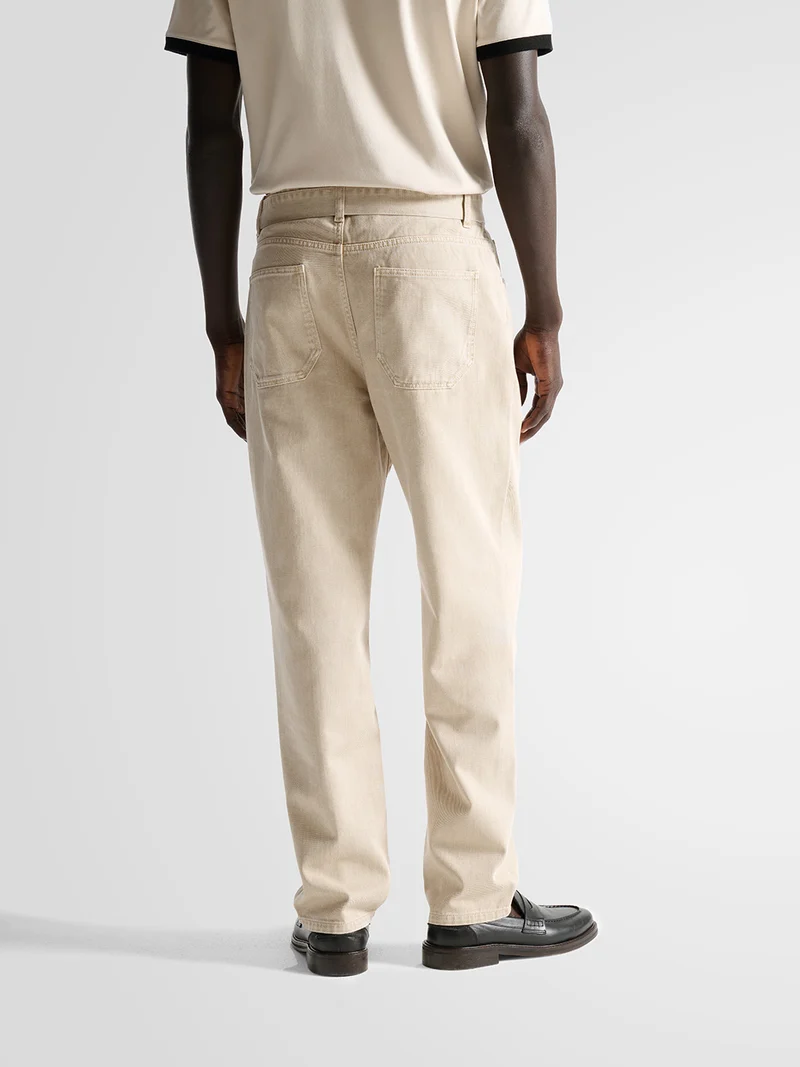 Jean loose ceinturé en twill - L'atelier
