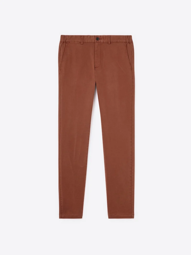 Chino slim en coton mélangé
