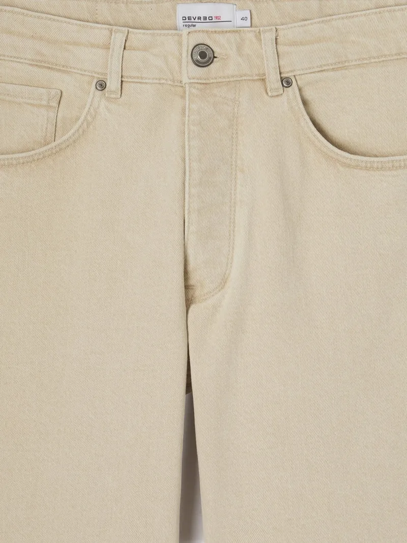 Jean couleur regular en coton lyocell