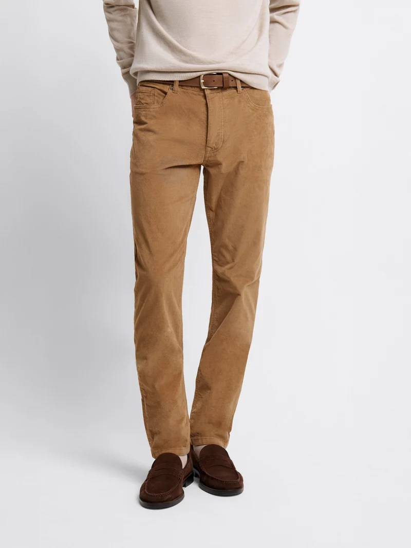 Jean couleur slim en velours