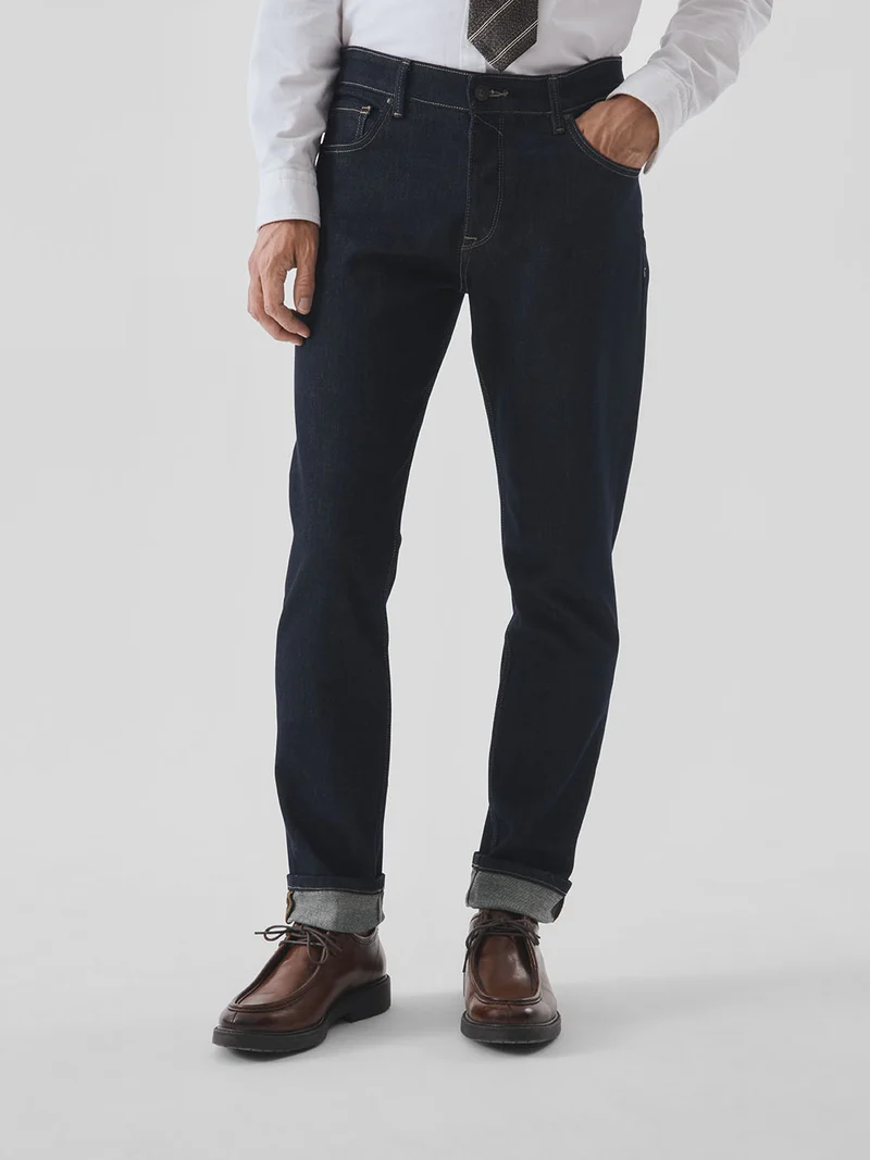Jean denim regular en coton