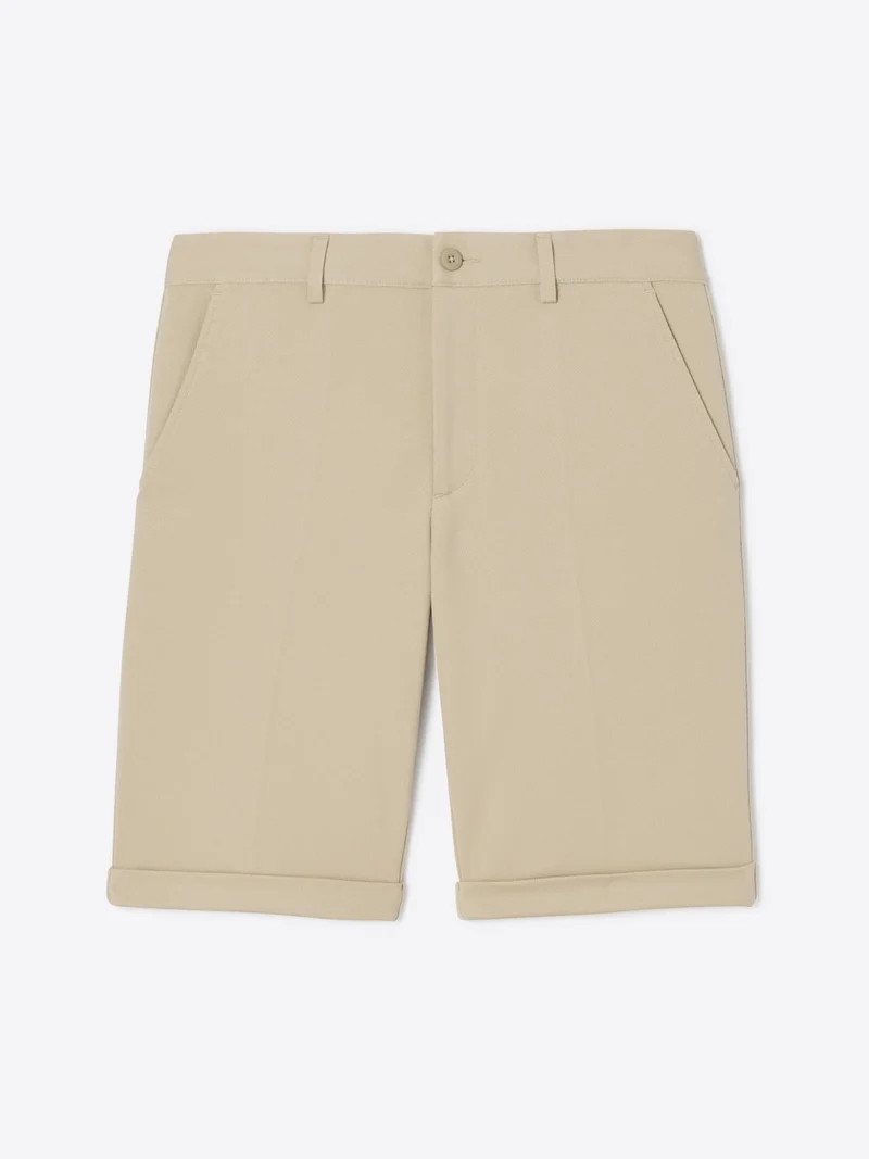 Bermuda slim en maille taille élastique