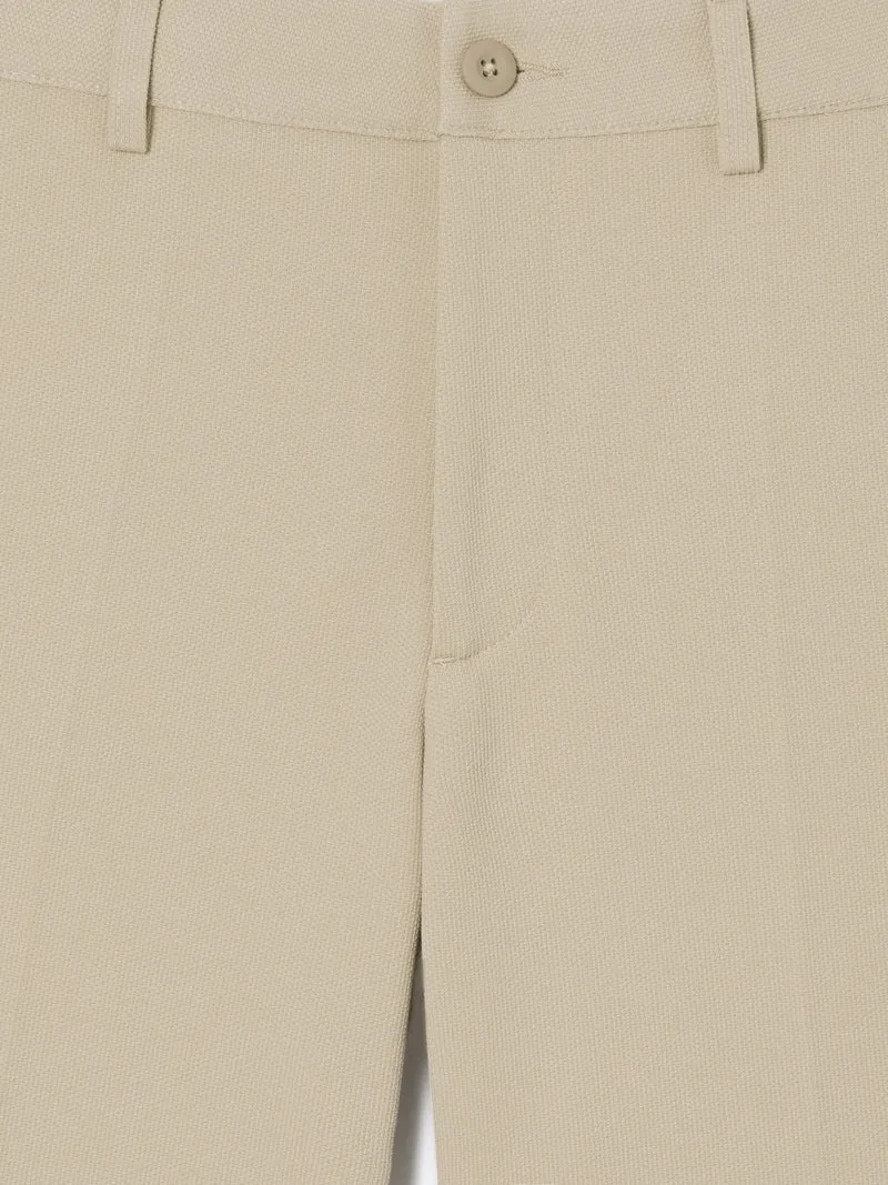 Bermuda slim en maille taille élastique