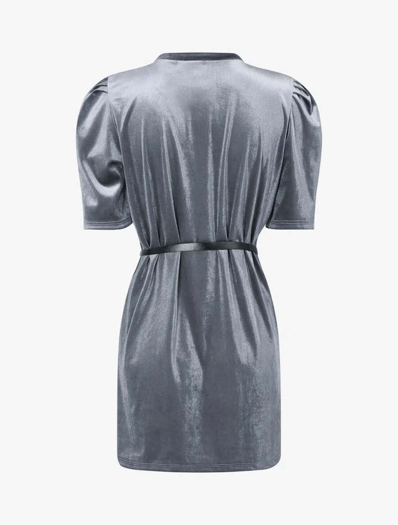Tunique effet velours - Gris clair