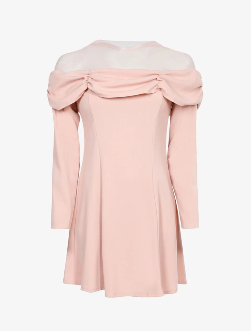 Robe buste à plis - Rose