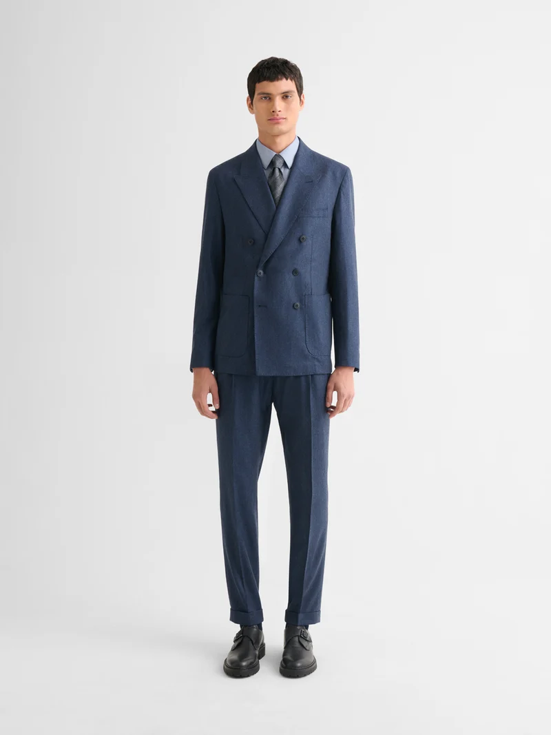 Pantalon de costume slim laine à pinces