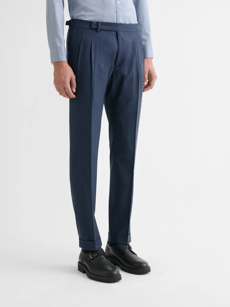 Pantalon de costume slim laine à pinces