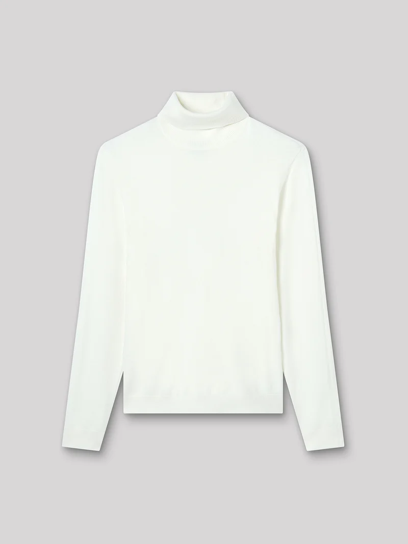 Pull col roulé en jersey