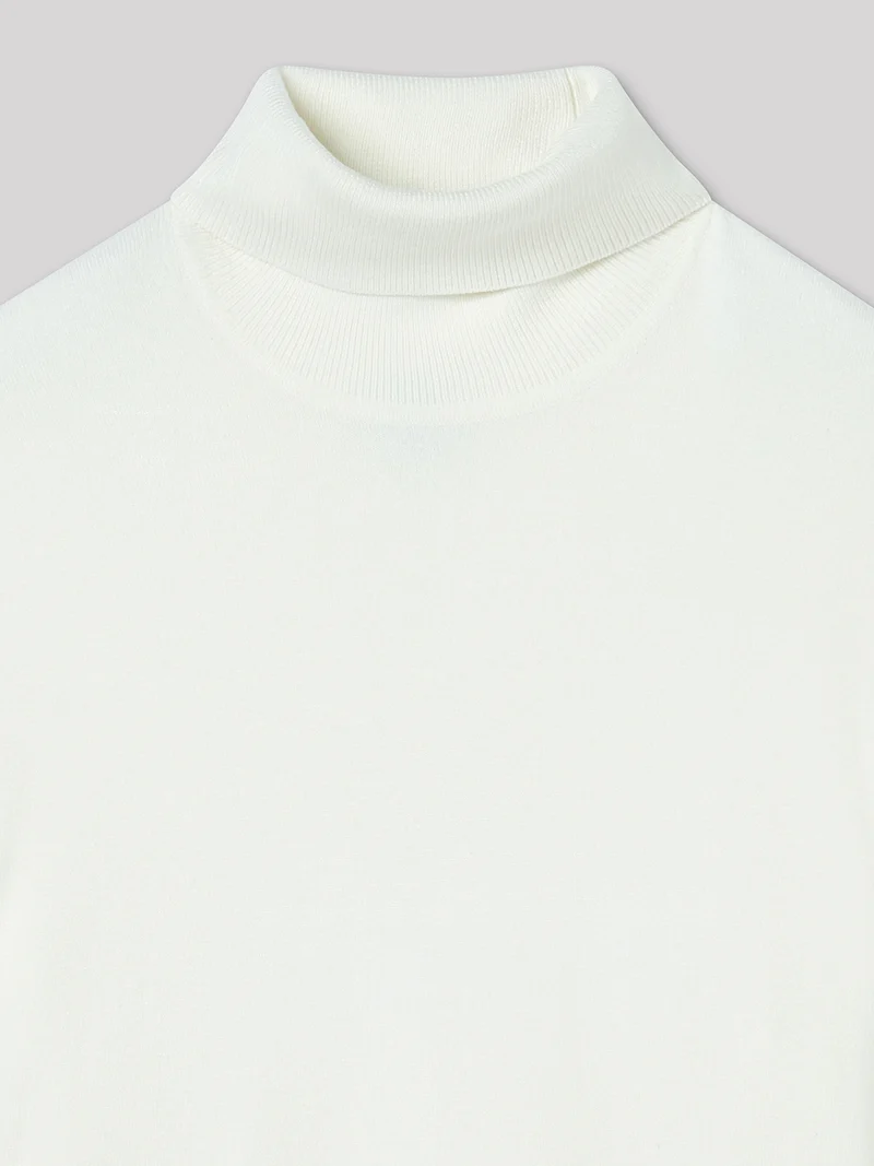 Pull col roulé en jersey