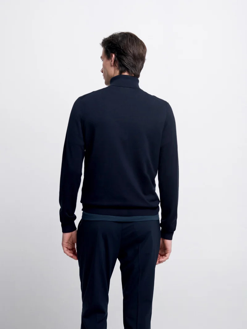 Pull col roulé en jersey