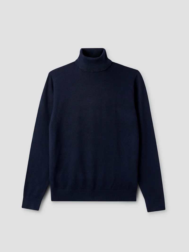 Pull col roulé en jersey