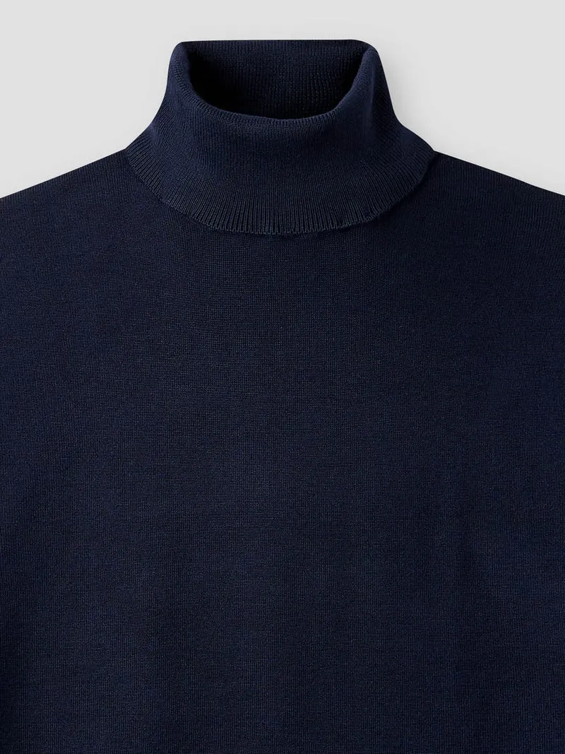 Pull col roulé en jersey