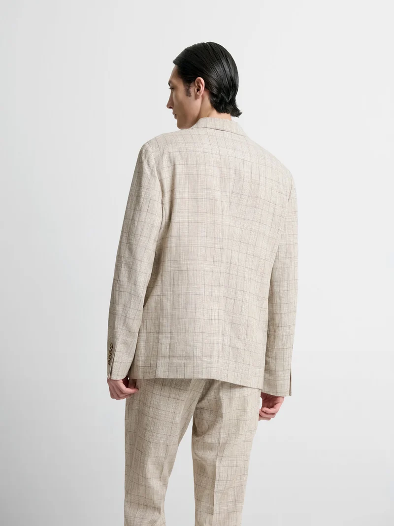 Veste de costume slim à carreaux