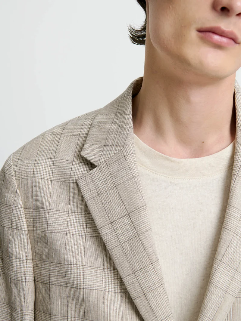Veste de costume slim à carreaux