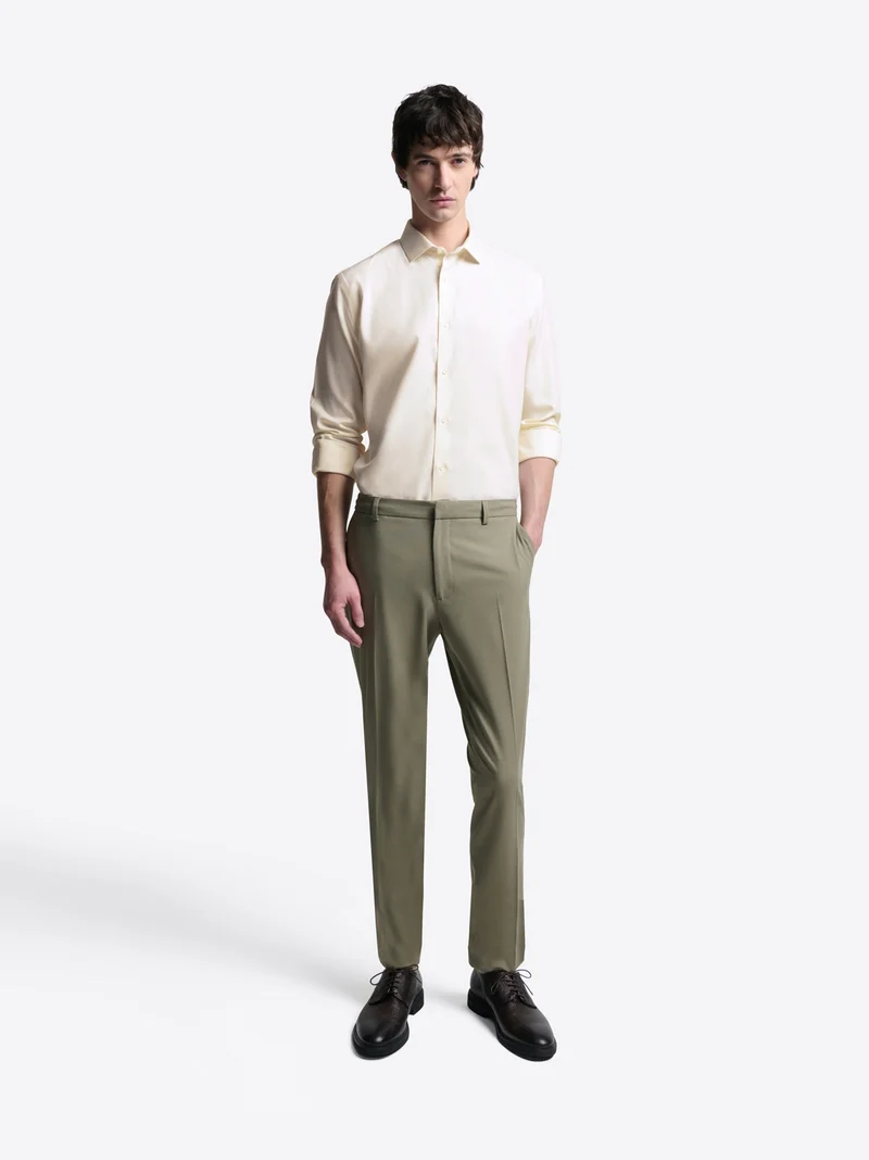 Chemise slim double retors unie