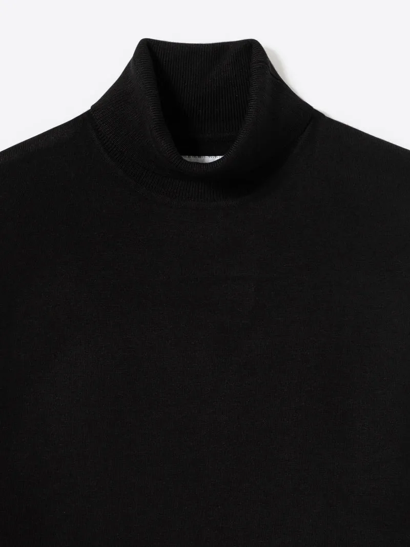 Pull col roulé en jersey