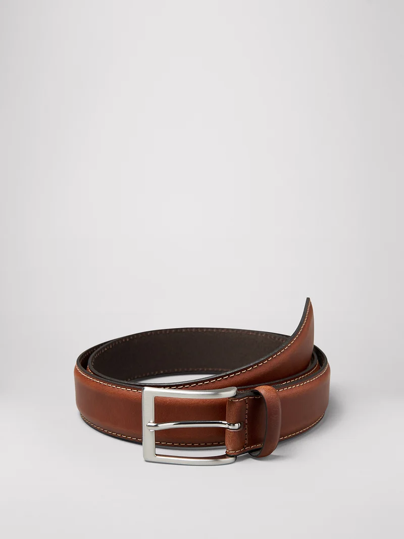 Ceinture en croûte de cuir lisse