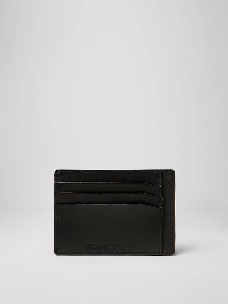 Porte-cartes en cuir patiné