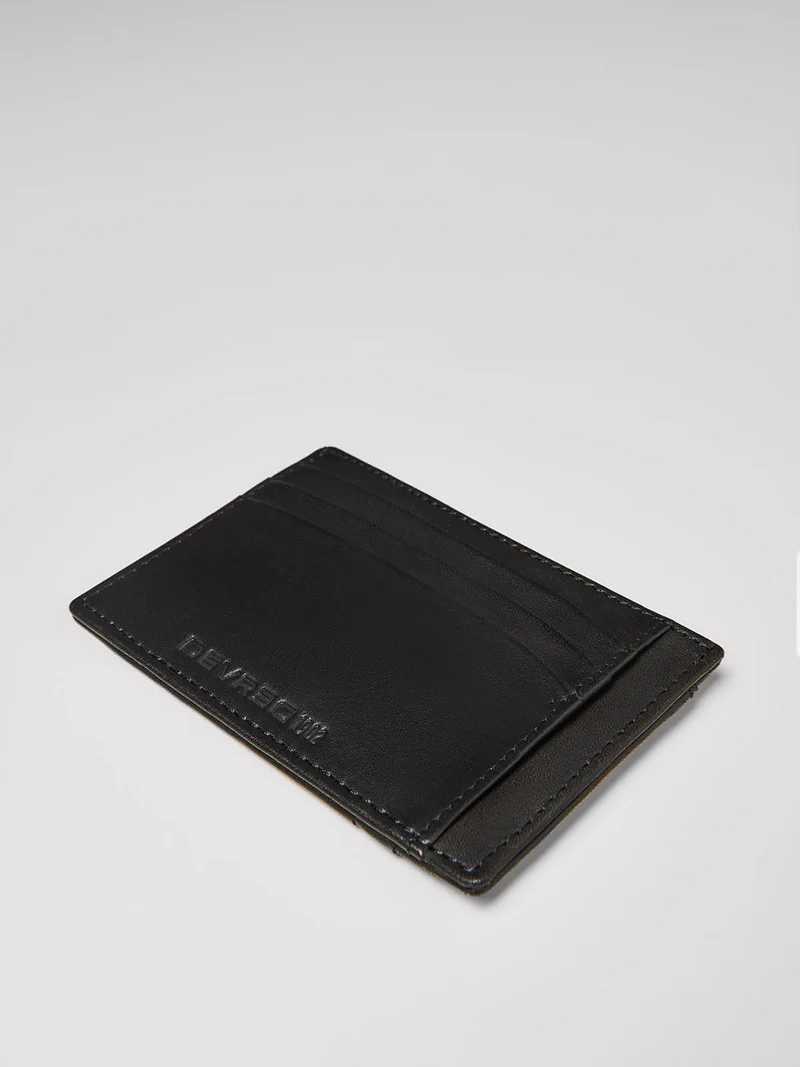 Porte-cartes en cuir patiné