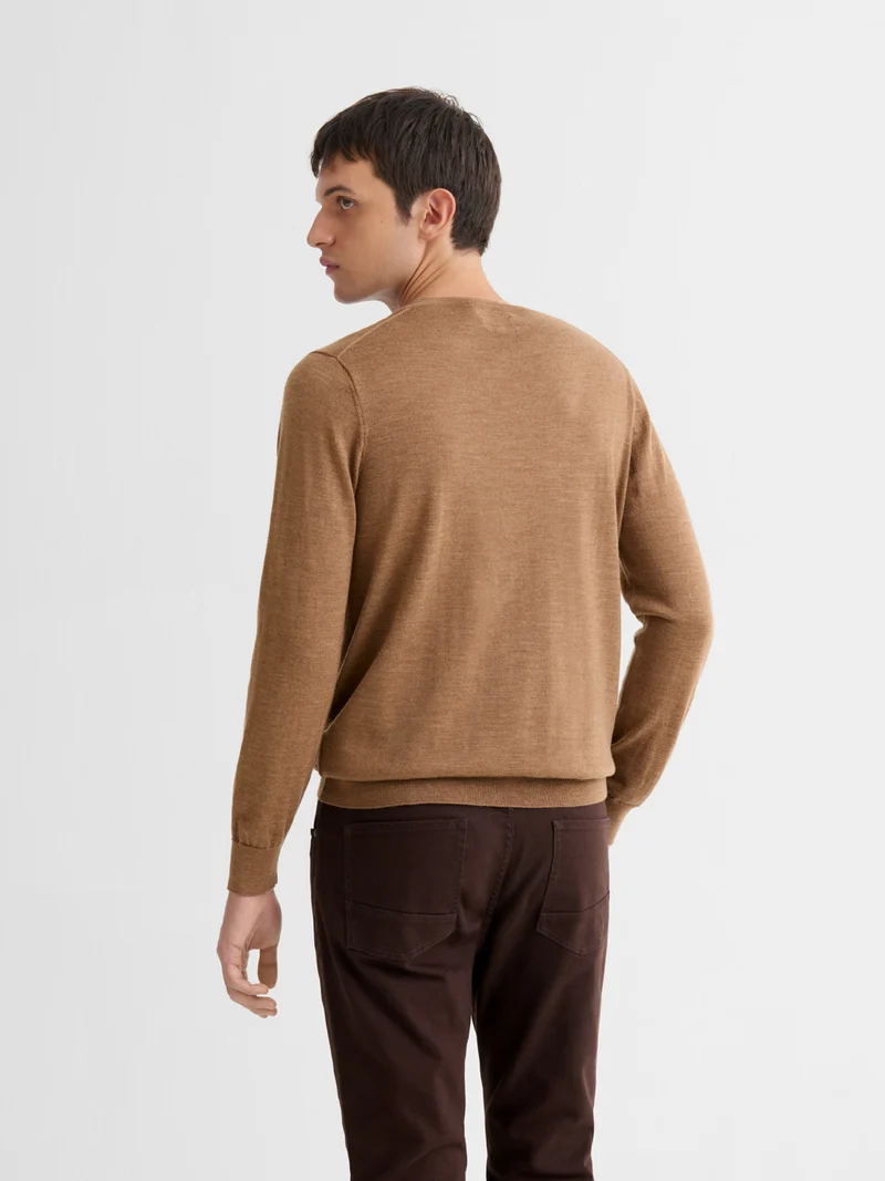Pull col V en laine Mérinos