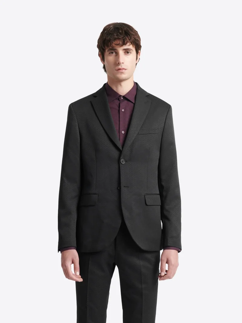 Veste de costume slim en jacquard