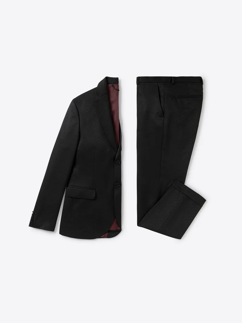 Veste de costume slim en jacquard