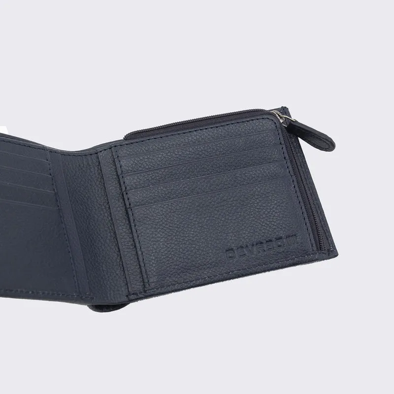 Portefeuille en cuir grainé