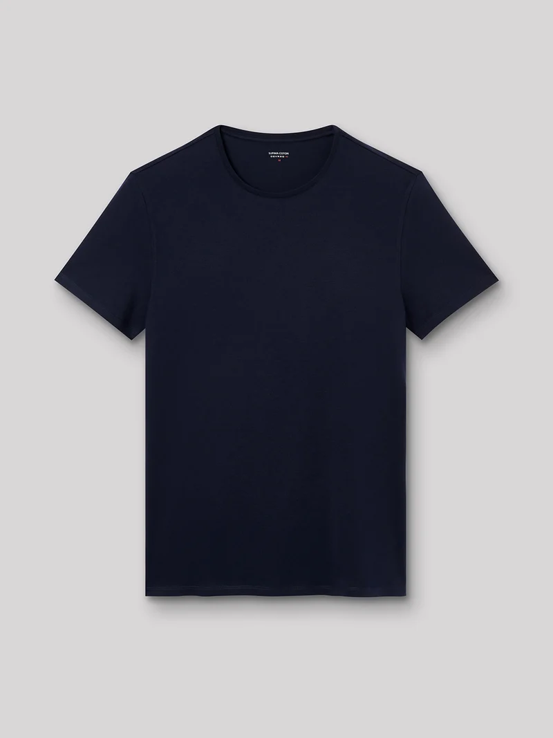 T-shirt col rond en coton Supima®