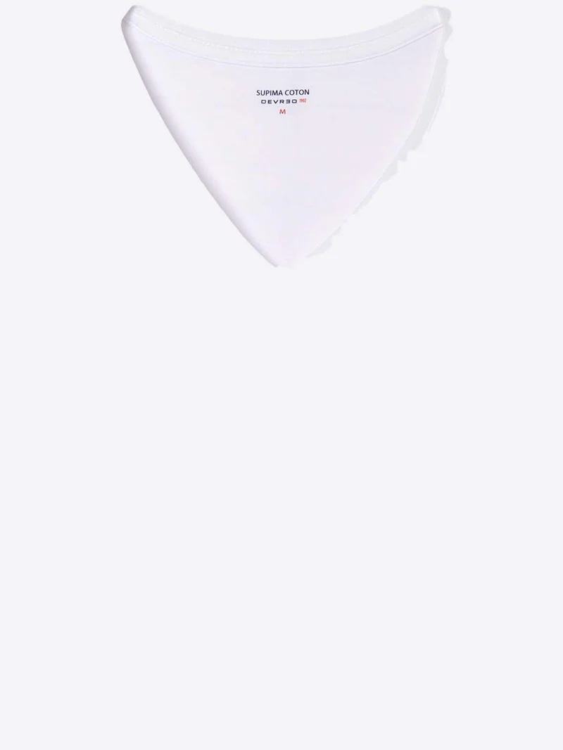 T-shirt col V en coton Supima®
