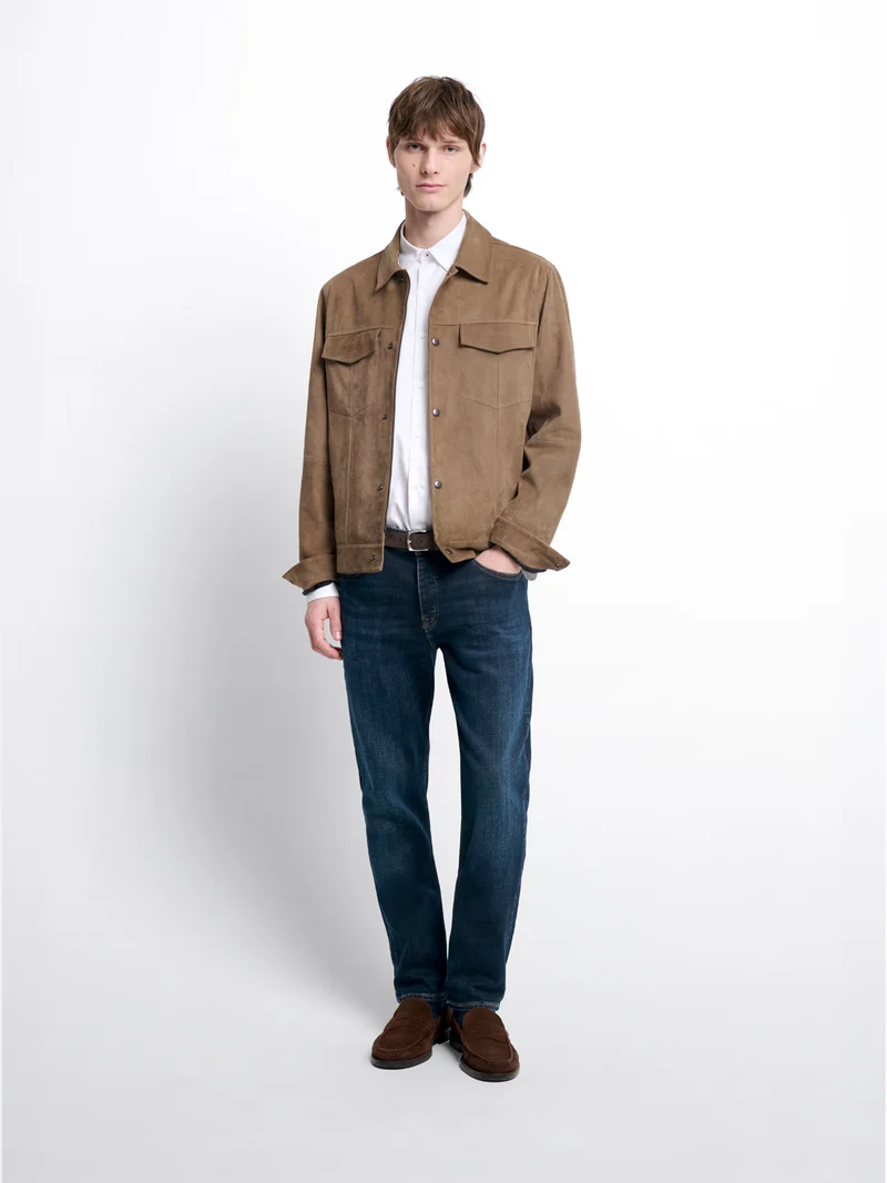 Jean denim regular stretch teinté