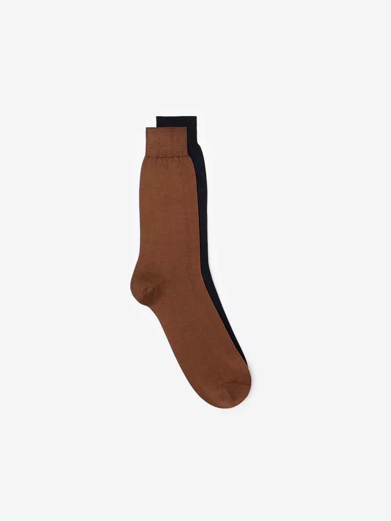 Lot de 2 paires de chaussettes en coton