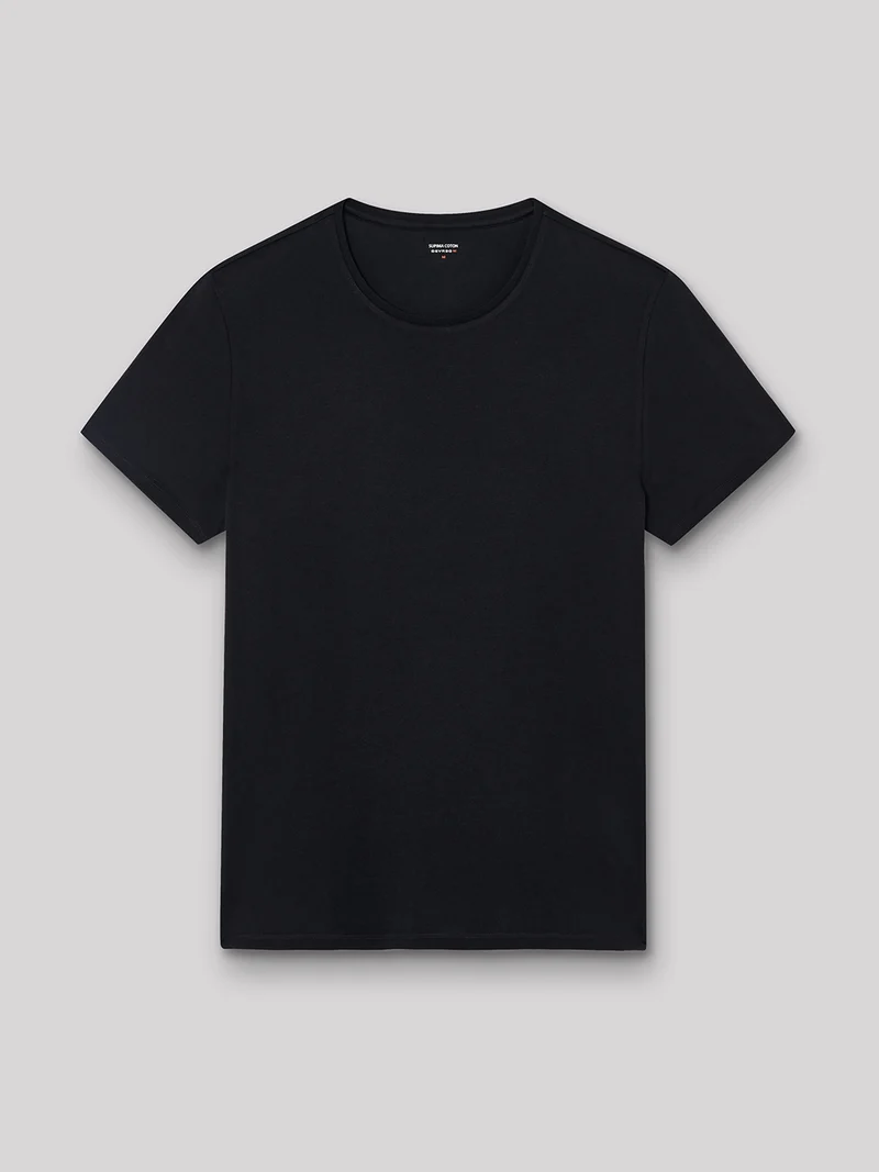 T-shirt col rond en coton Supima®