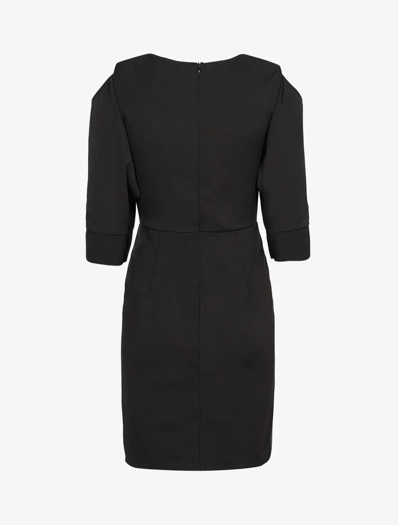 Robe à manches boutonnées - Noir