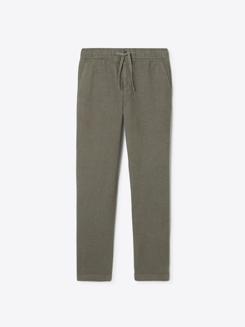 Chino slim en coton taille élastique