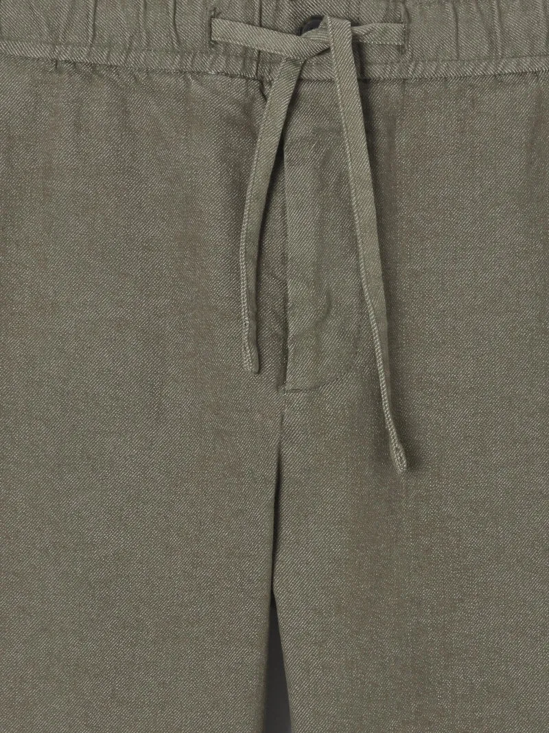 Chino slim en coton taille élastique